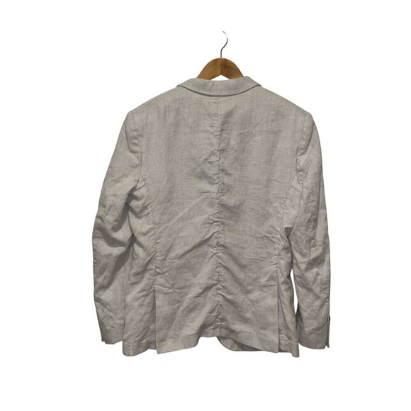 Zara Cream  Single Breasted Notch Lepel Two-Button Blazer Jacket Men's Size 40 - Picture 4 of 10